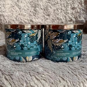 Bath and Body Works Cocoa Roasted Chesnuts Candle Bundle of 2